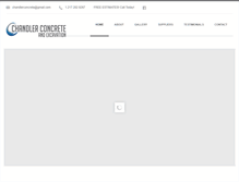 Tablet Screenshot of chandlerconcrete.biz